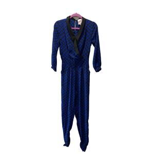 Romeo & Juliet Couture Womens Blue and Black Jumpsuit Size Small